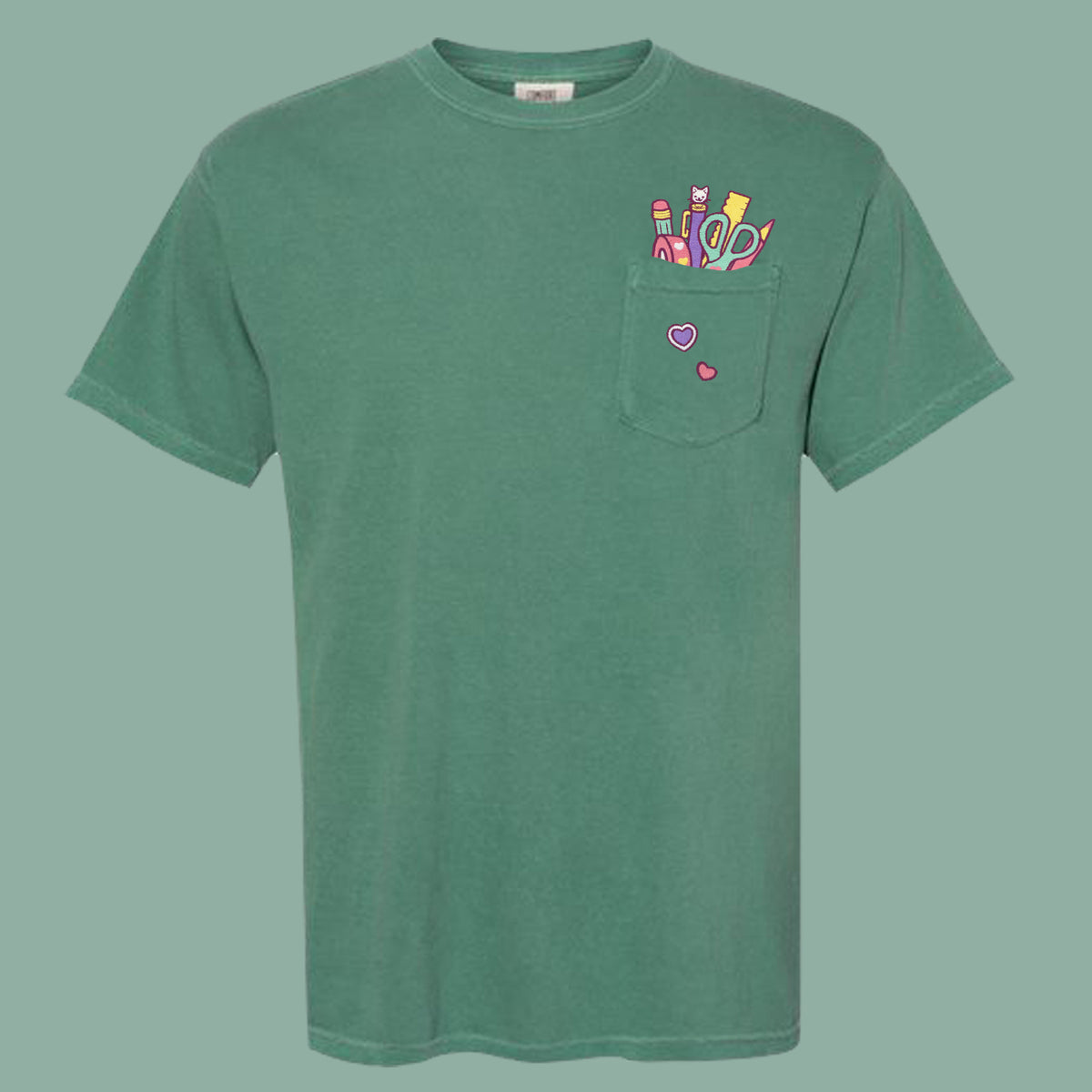 "Stationery COLOURFUL" Pocket Tee