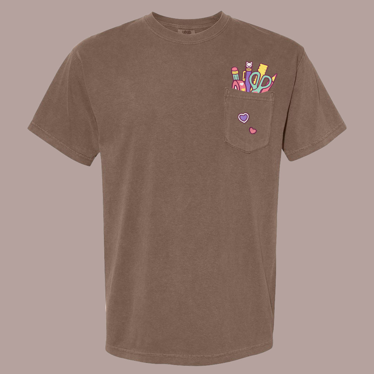 &quot;Stationery COLOURFUL&quot; Pocket Tee