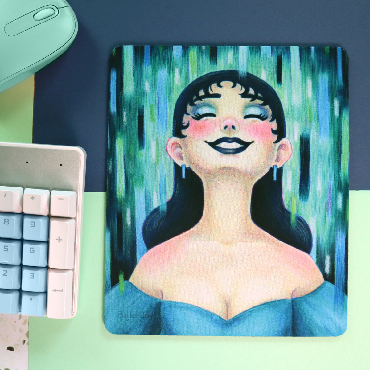 &quot;Midnight Rain&quot; Mouse Pad