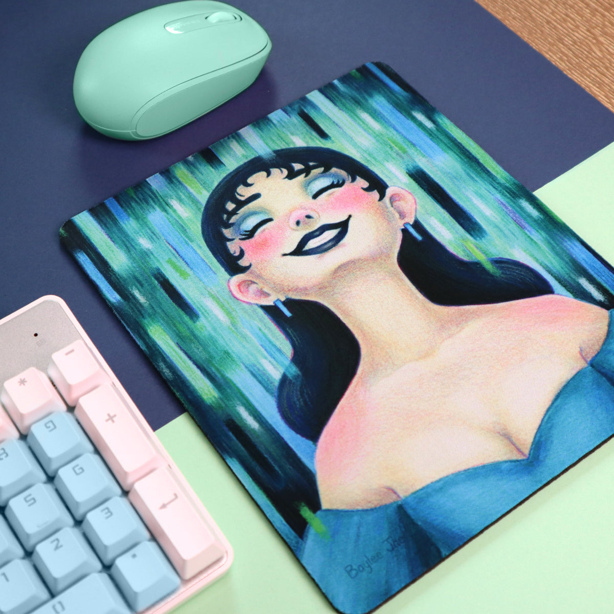 &quot;Midnight Rain&quot; Mouse Pad