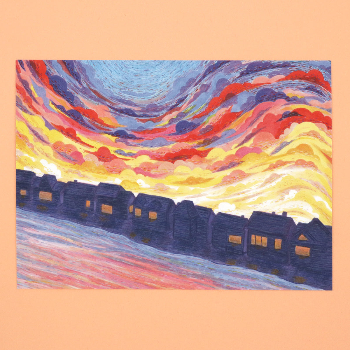 "Swirling Sunset" Art Print