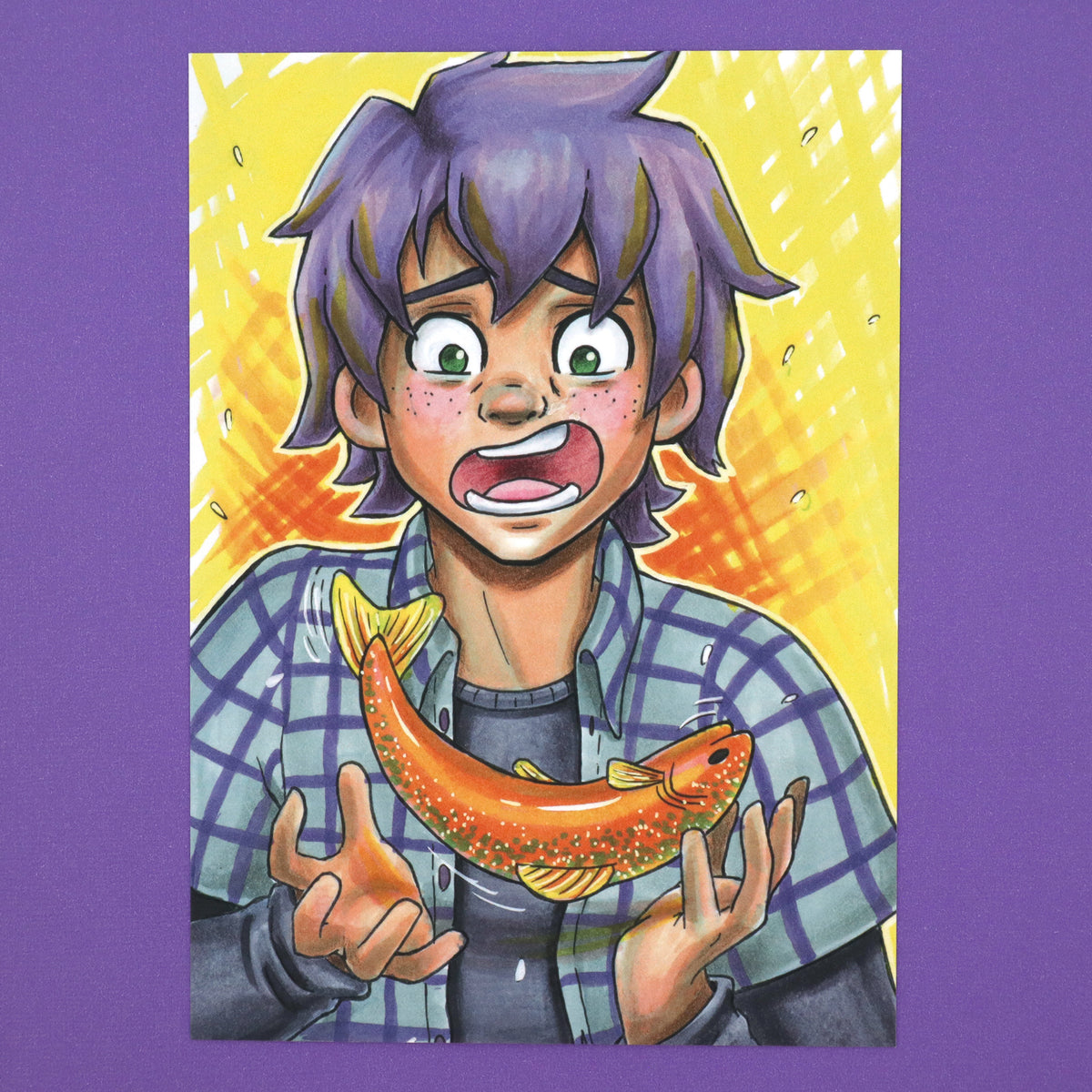 "Fish Boy" Art Print