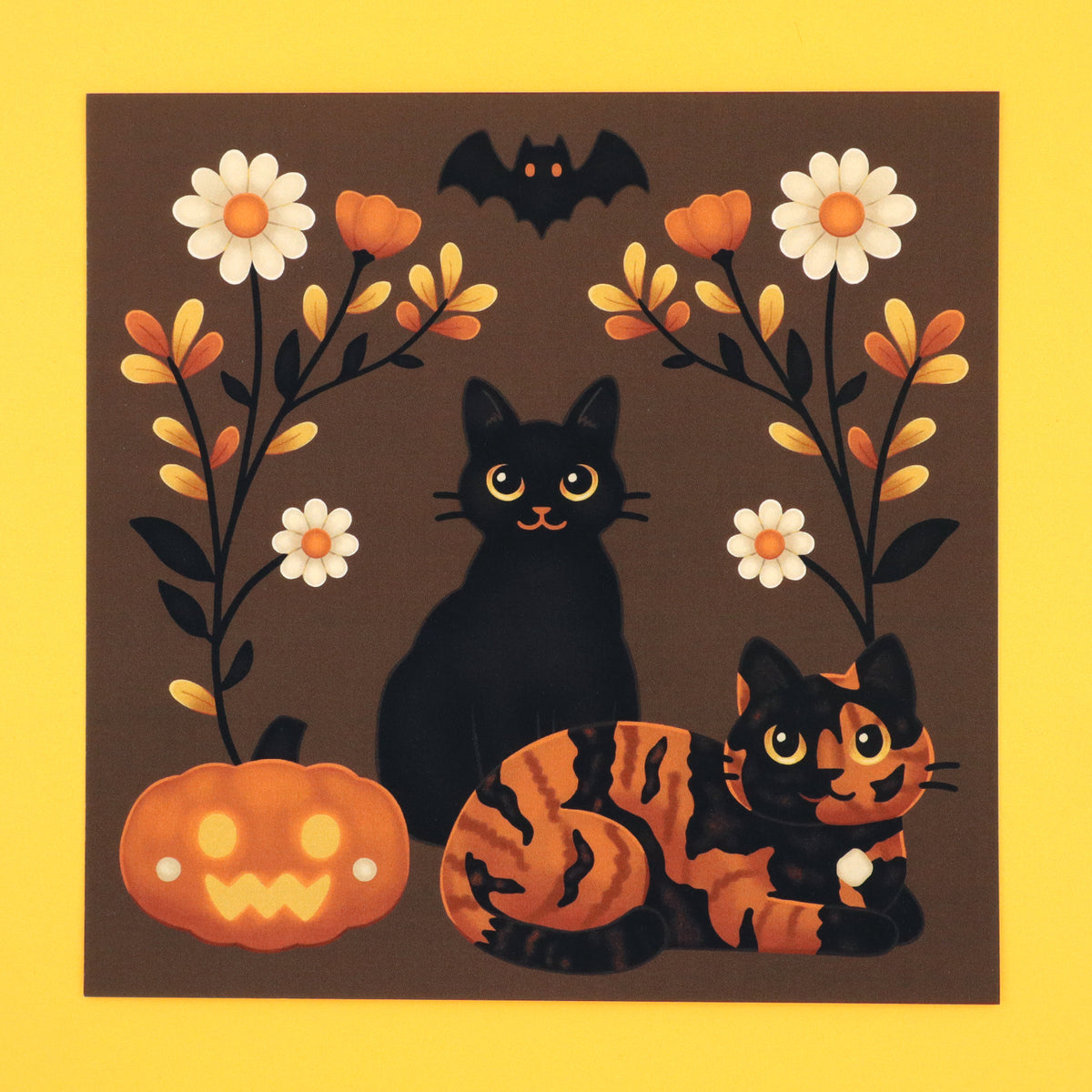 "Halloween Cats" Art Print