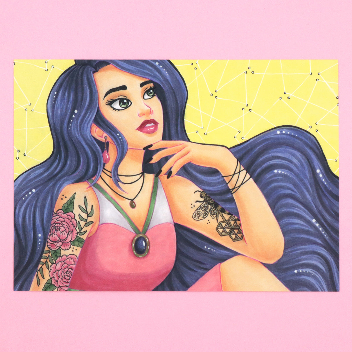"Tattoo Girl" Art Print