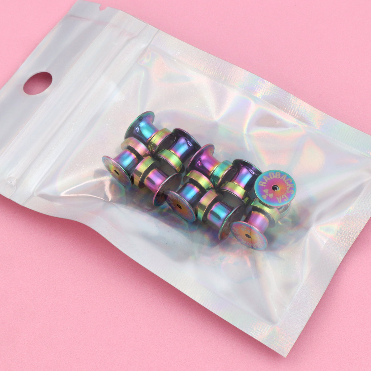 Set of 10 "Rad Backs" Magnetic Locking Pin Clutches