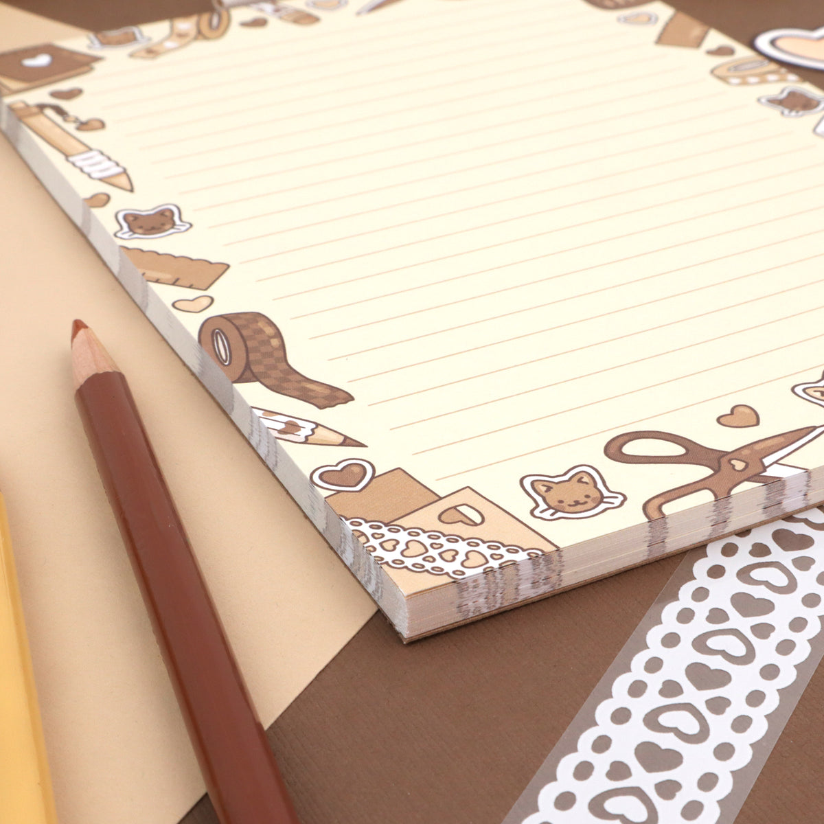 Notepad Sticker Brown