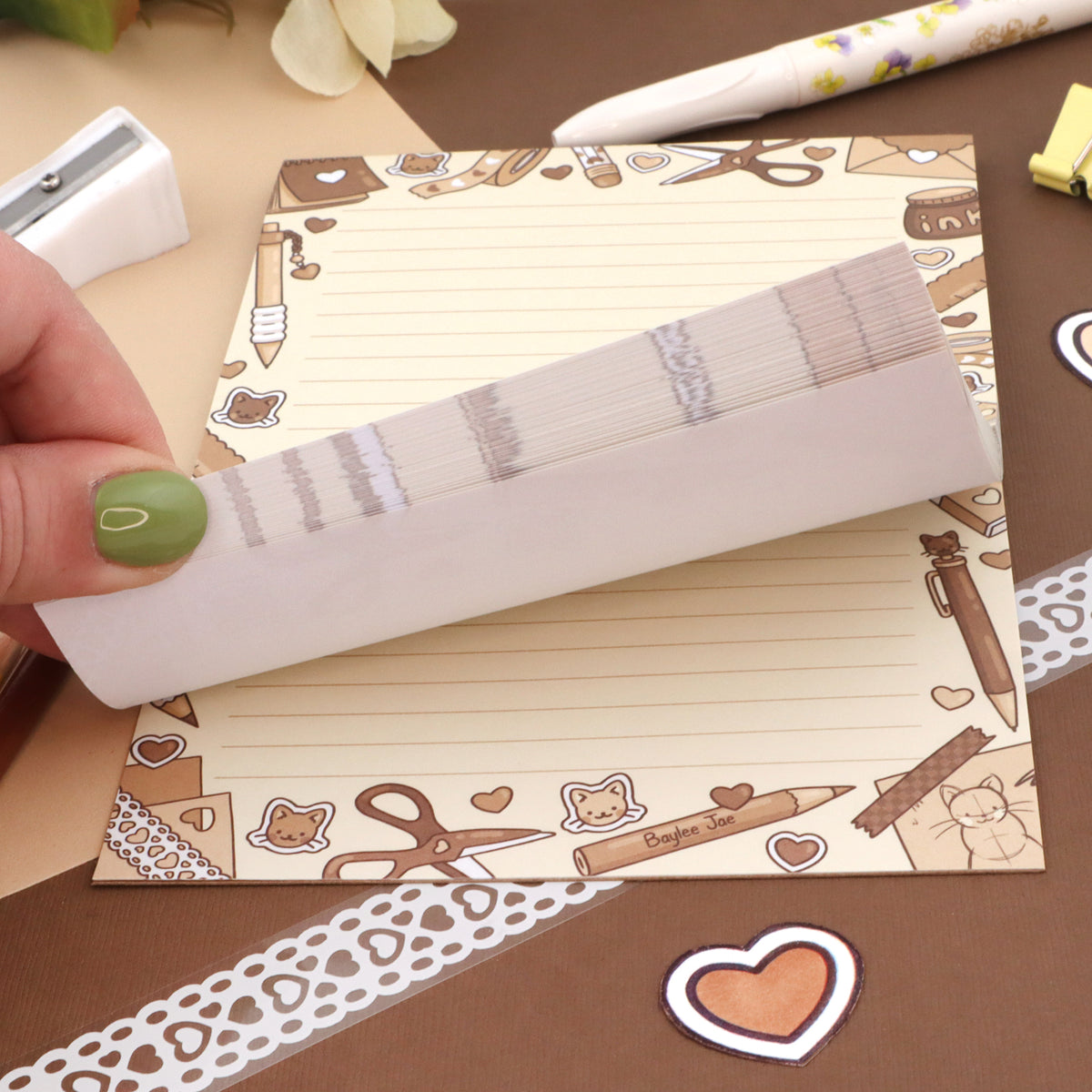 Notepad Sticker Brown