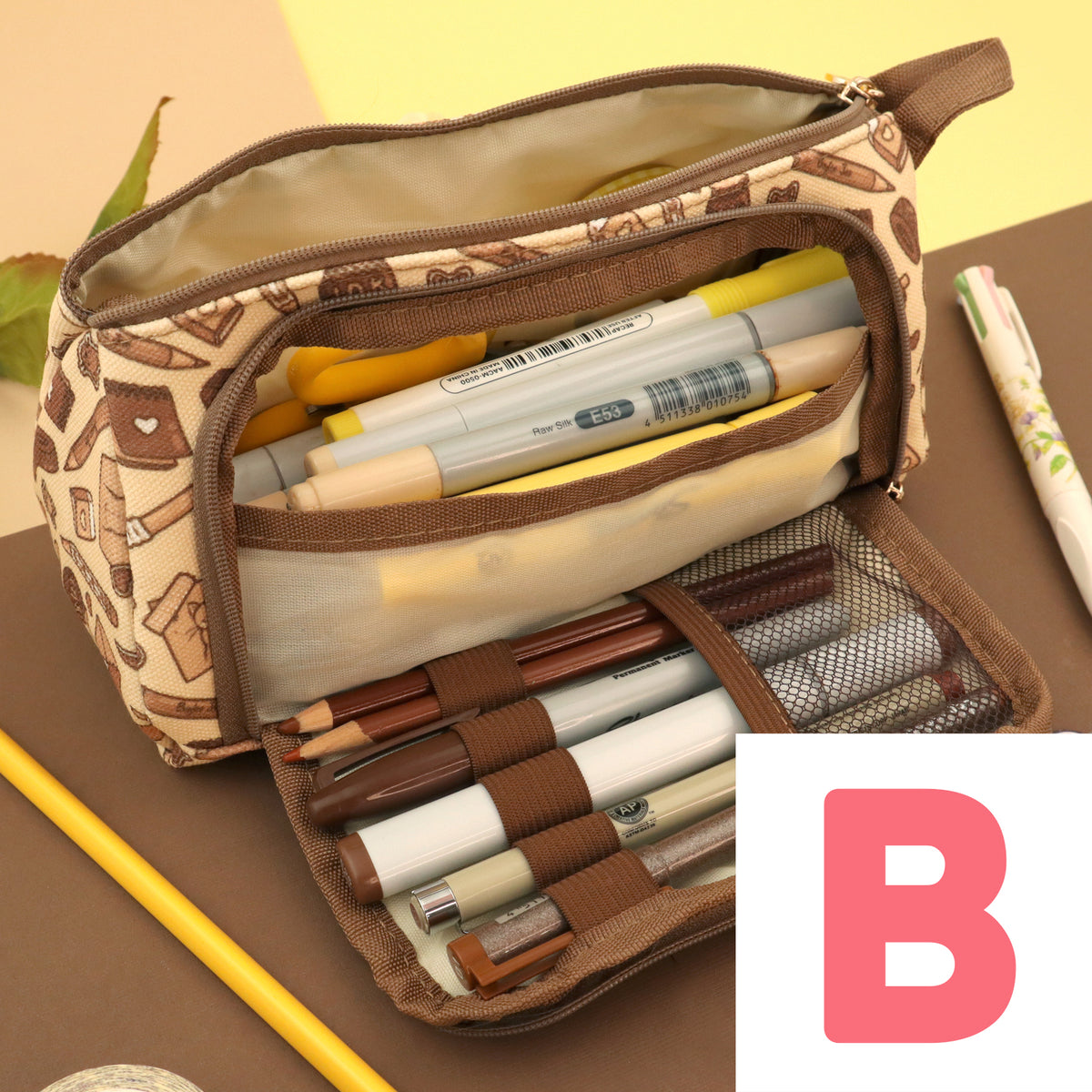 &quot;Stationery Brown&quot; Pencil Pouch - B Grade