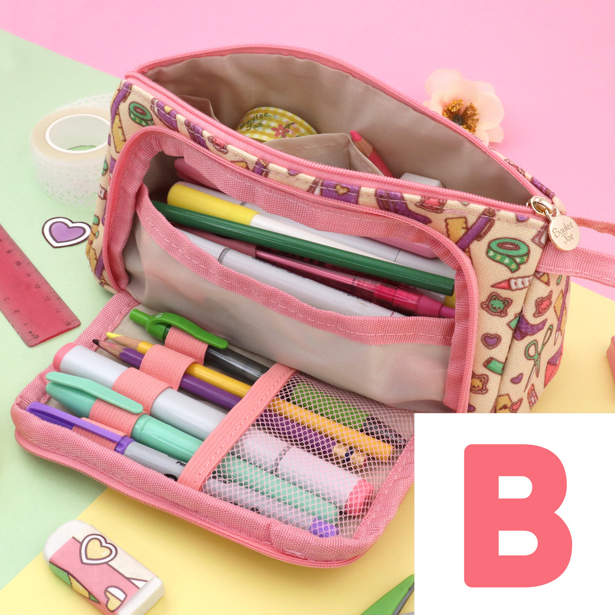 &quot;Stationery Colourful&quot; Pencil Pouch - B Grade