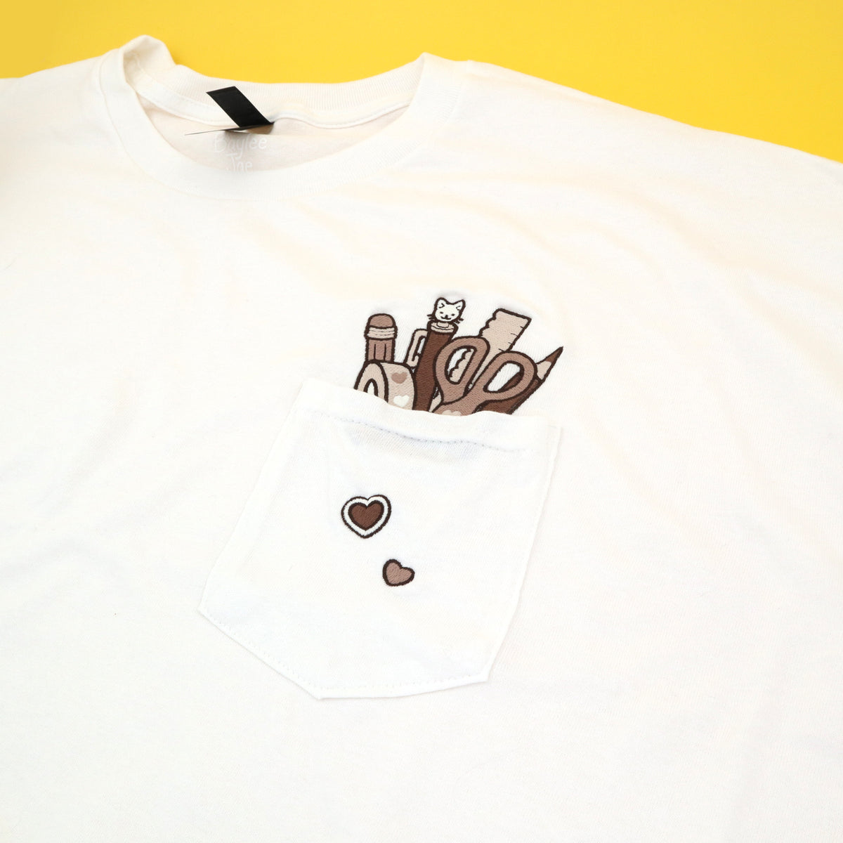 &quot;Stationery BROWN&quot; Pocket Tee