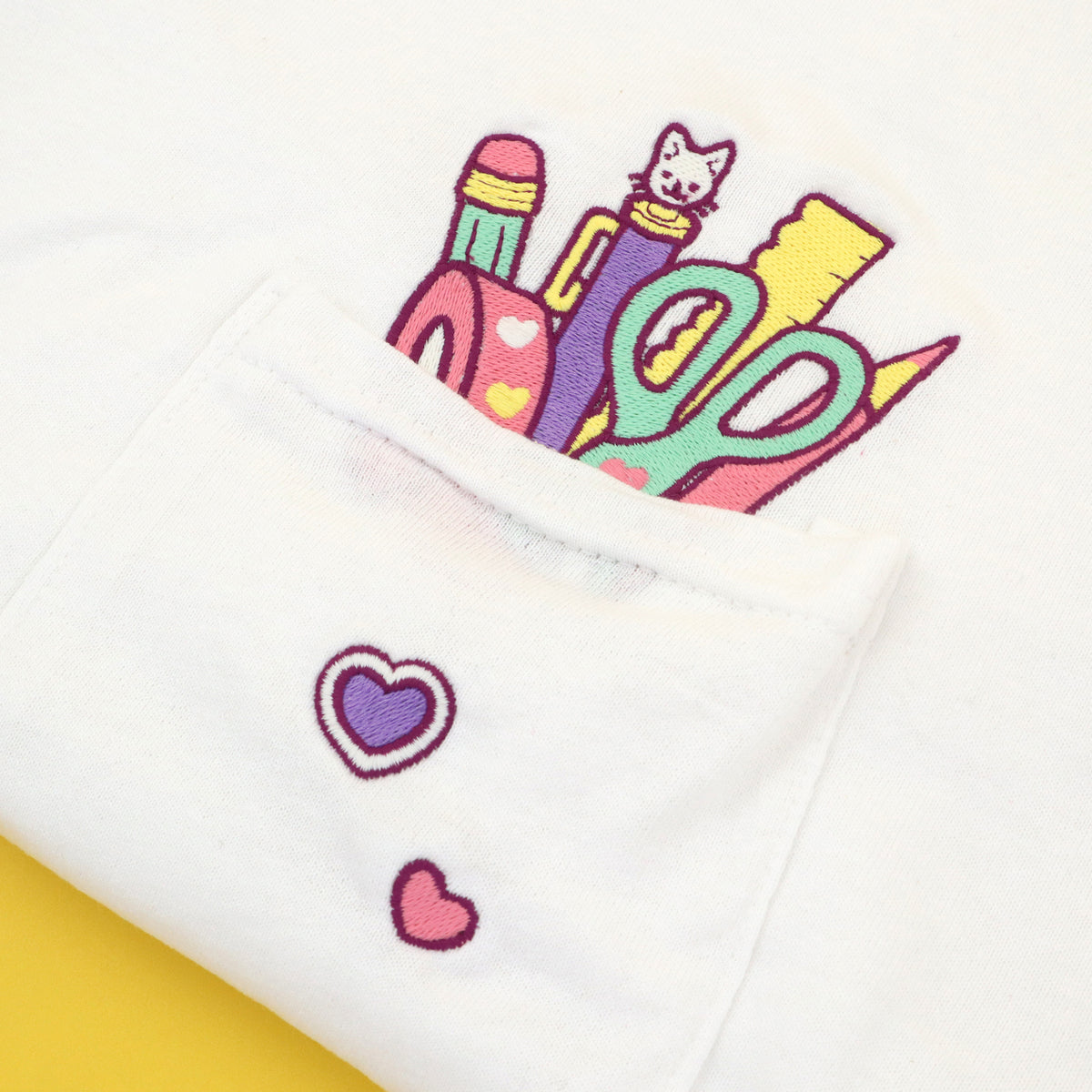 &quot;Stationery COLOURFUL&quot; Pocket Tee