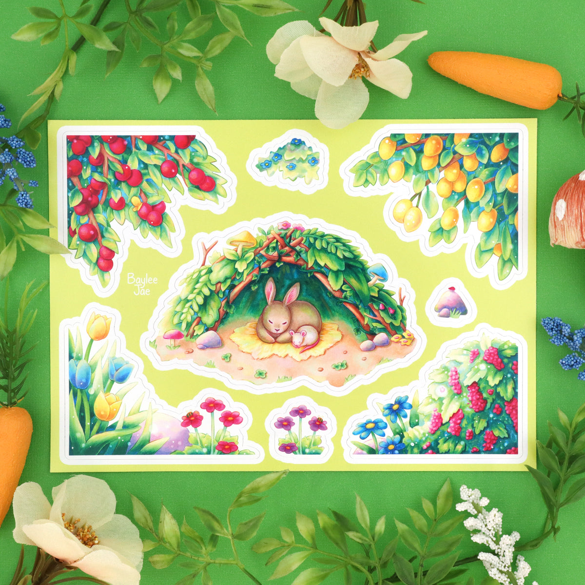 "Forest Cuddles" Sticker Sheet