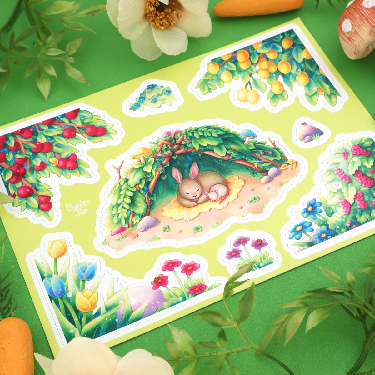 "Forest Cuddles" Sticker Sheet