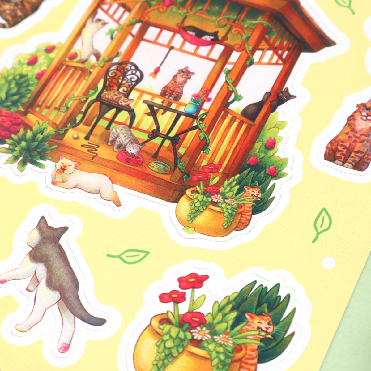 "Gazebo Cats" Sticker Sheet
