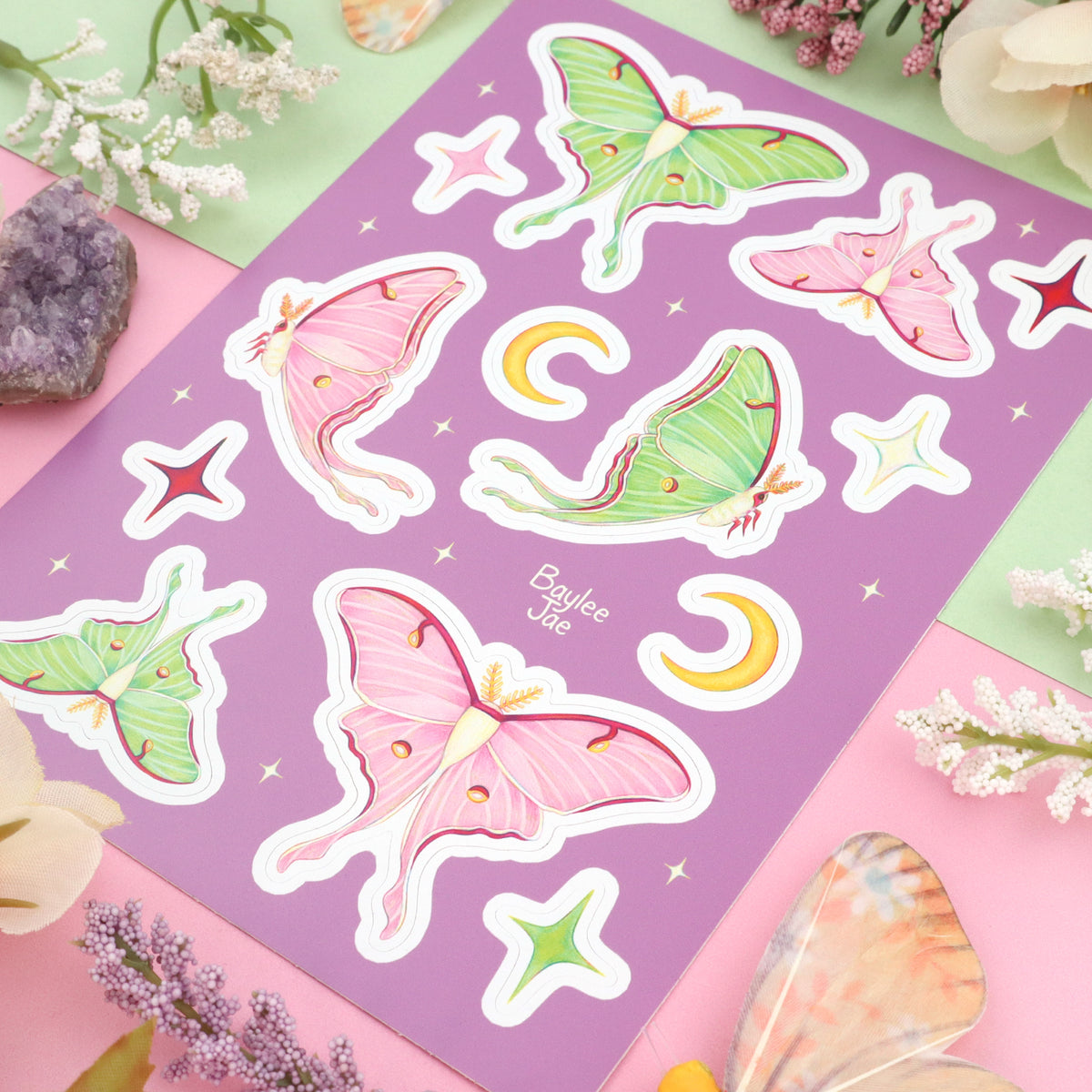 "Luna Moth" Sticker Sheet