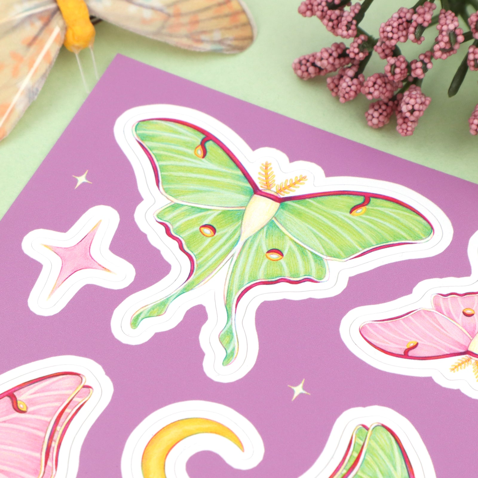 Luna Moth Sticker