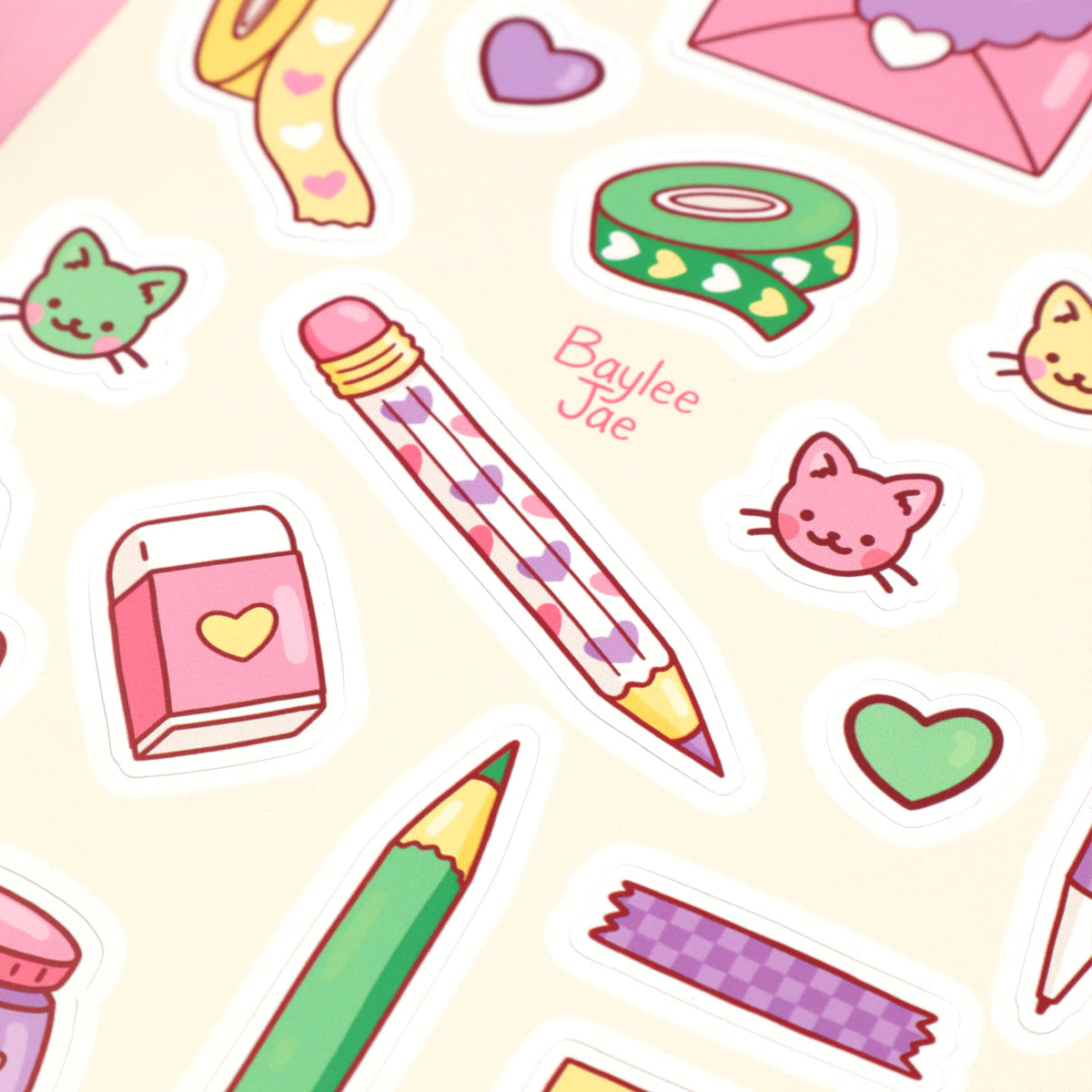 "Stationery Colourful" Sticker Sheet