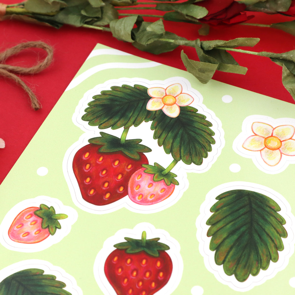 "Strawberry" Sticker Sheet