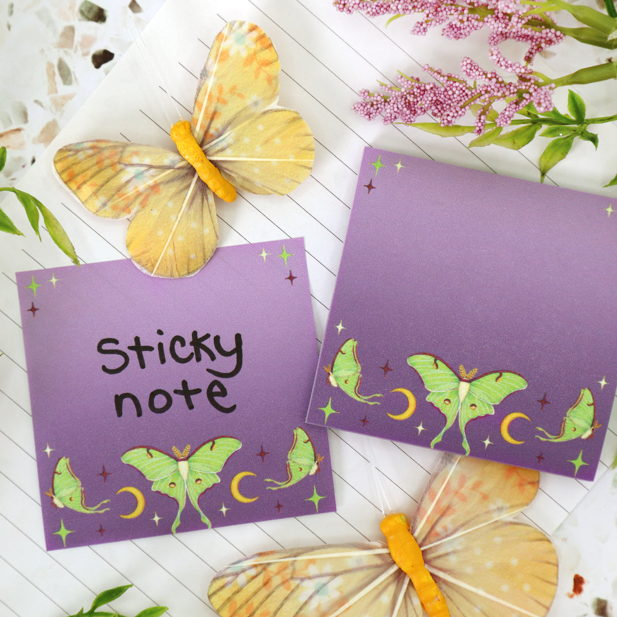 &quot;Luna Moth&quot; Post-it® Sticky Notes
