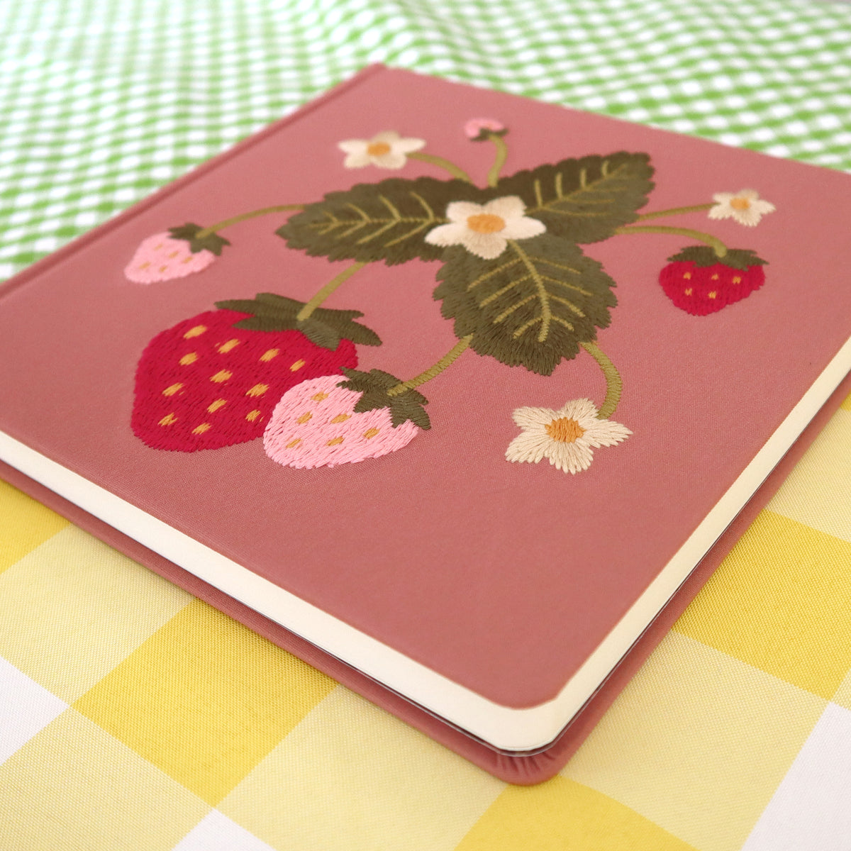 &quot;Strawberry&quot; Embroidered Sketchbook
