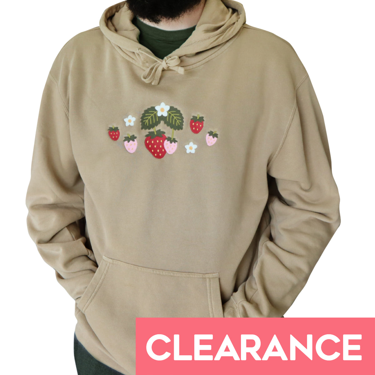 Sandstone &quot;Strawberry&quot; Embroidered Sweatshirt