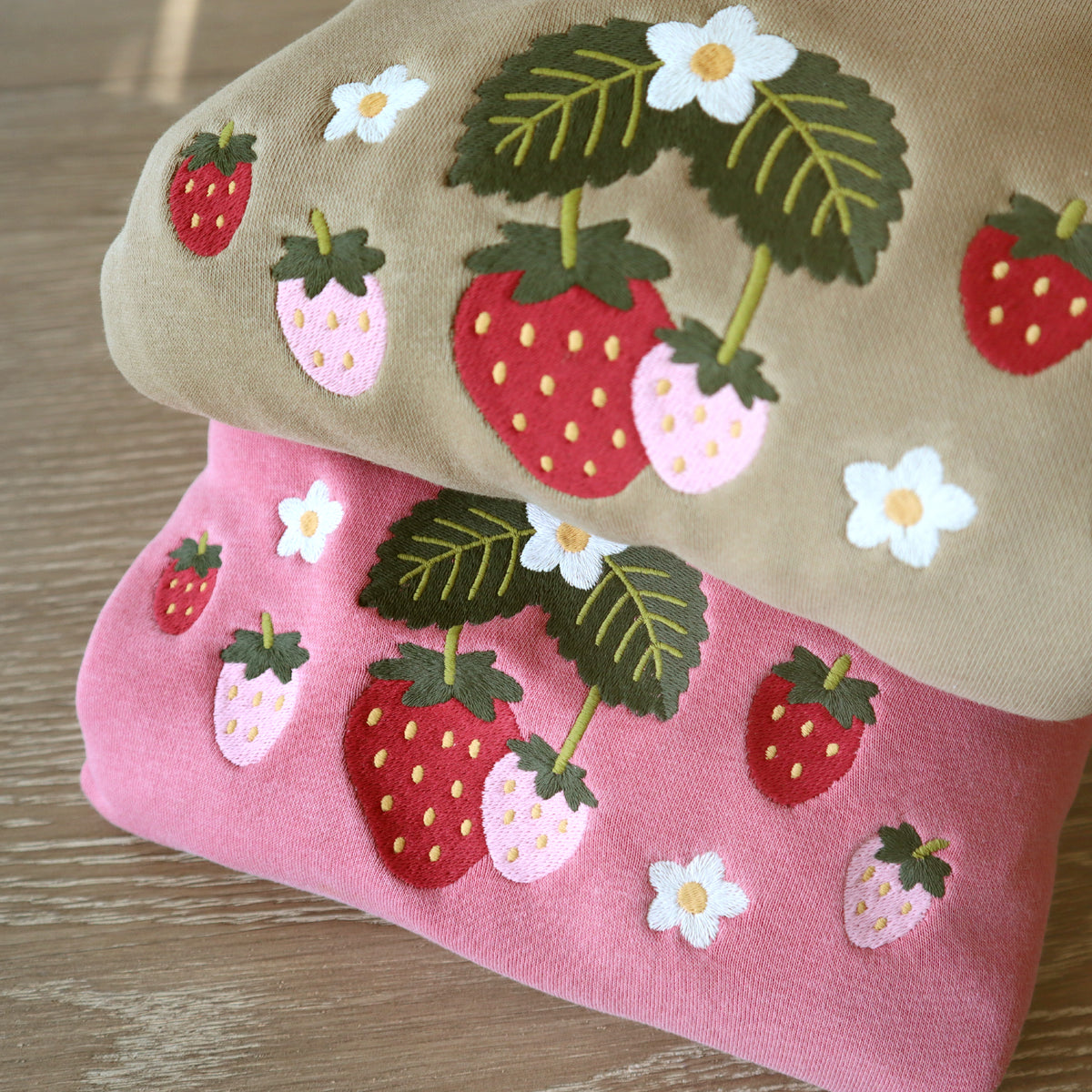 &quot;Strawberry&quot; Embroidered Sweatshirt