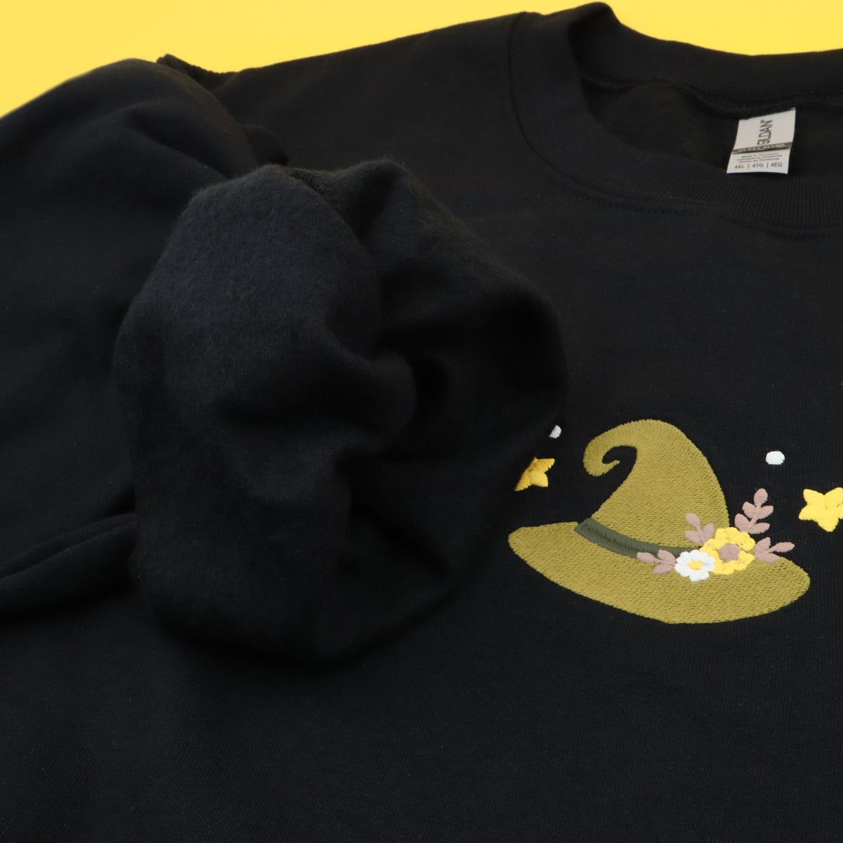 &quot;Witch Hat&quot; Forest &amp; Black Crewneck Sweatshirt