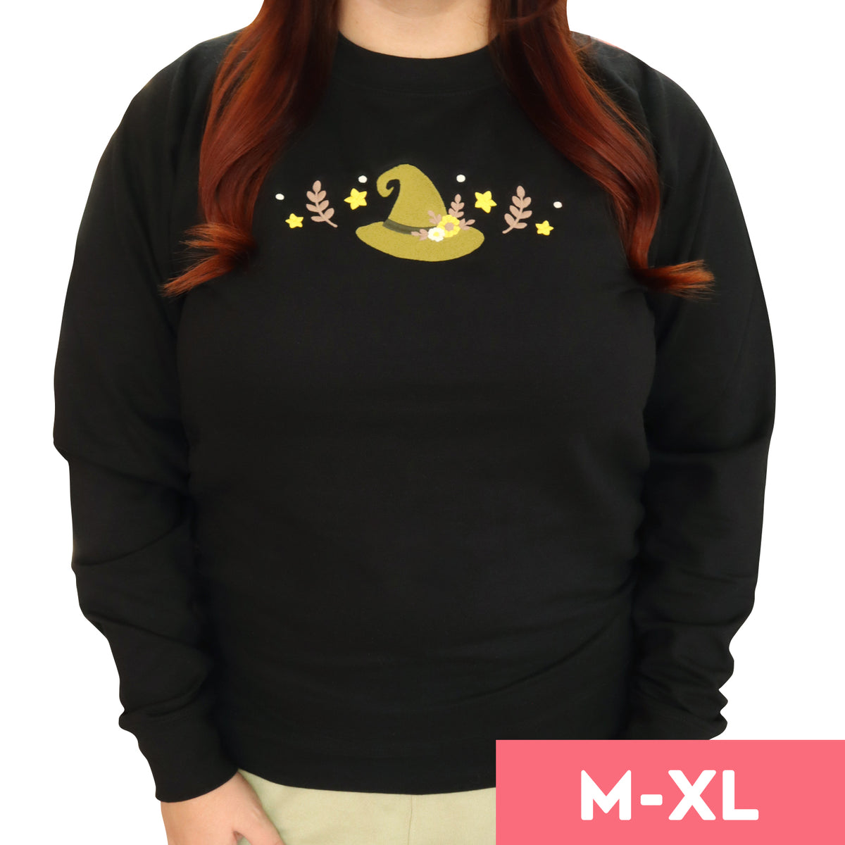 &quot;Witch Hat&quot; Unisex Crewneck Sweatshirt Black