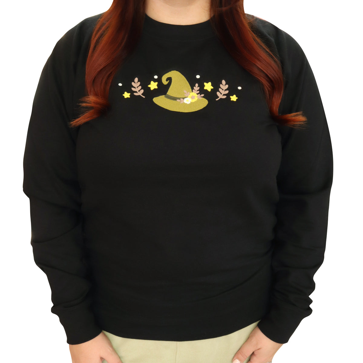 &quot;Witch Hat&quot; Unisex Crewneck Sweatshirt Black