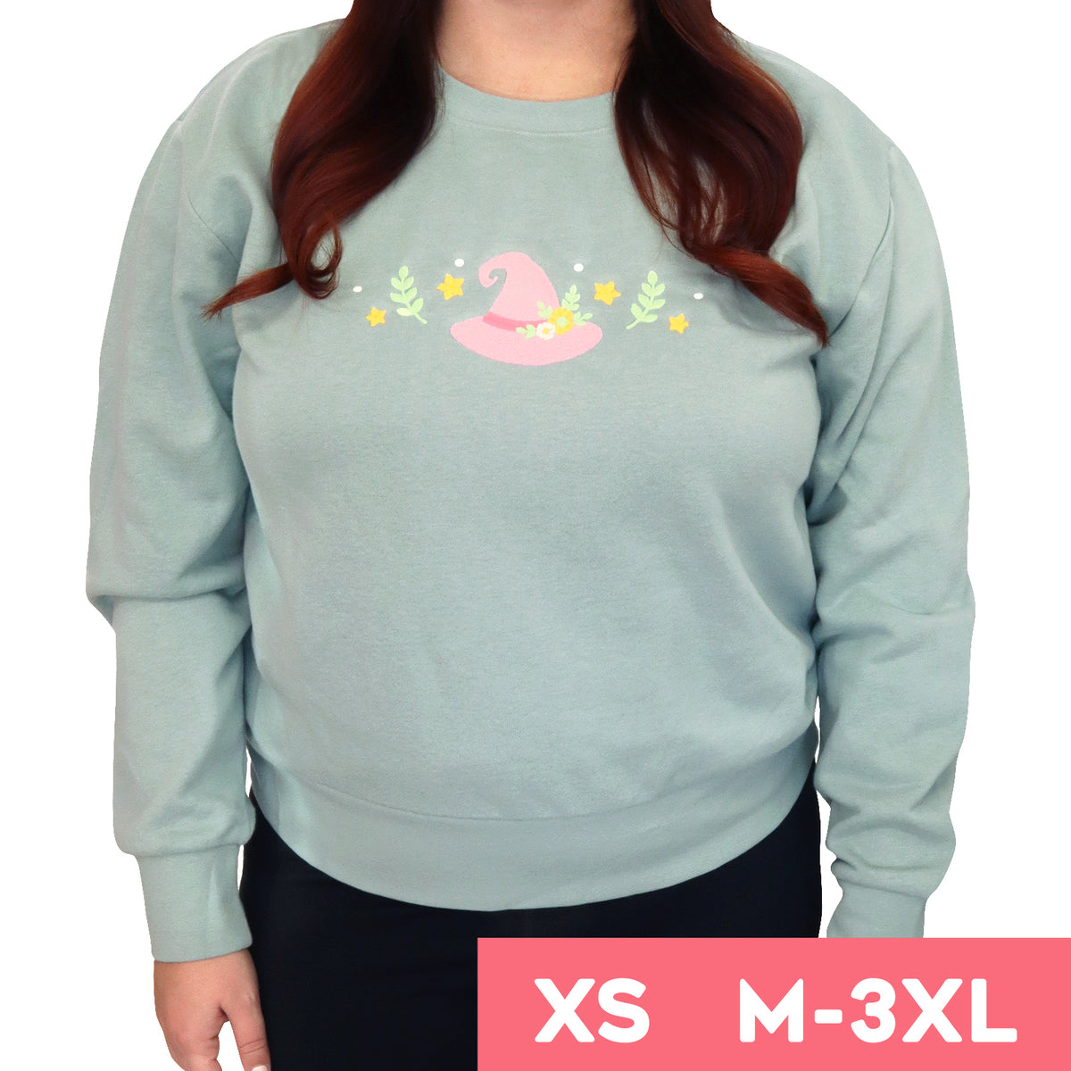 &quot;Witch Hat&quot; Women&#39;s Crewneck Sweatshirt Mint