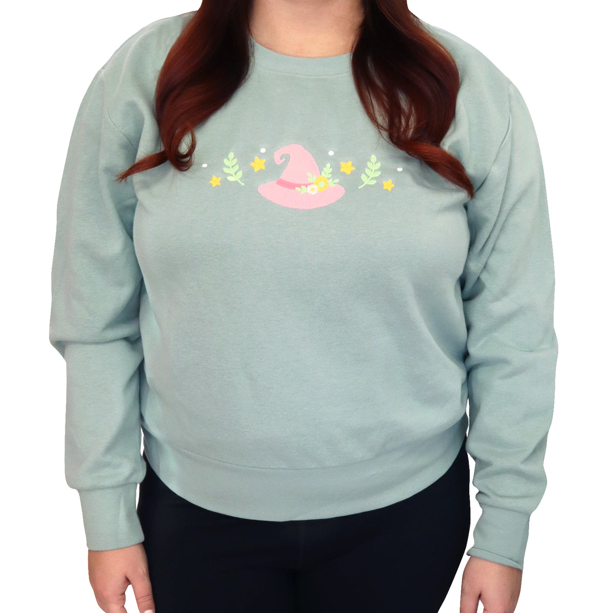 &quot;Witch Hat&quot; Women&#39;s Crewneck Sweatshirt Mint