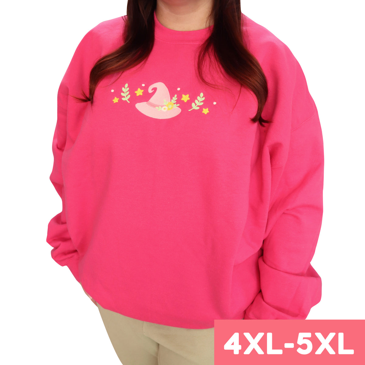 &quot;Witch Hat&quot; Pink Crewneck Sweatshirt