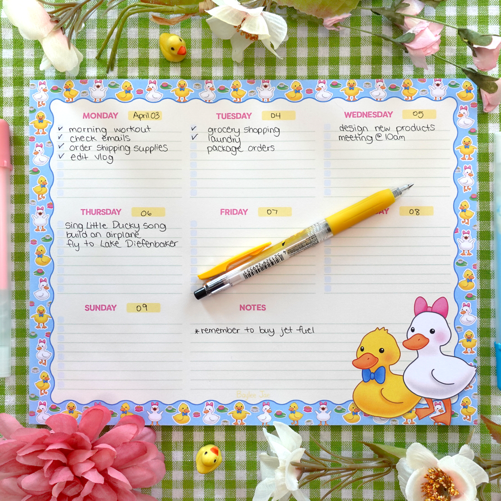 "Little Duckies" Weekly Planner Pad