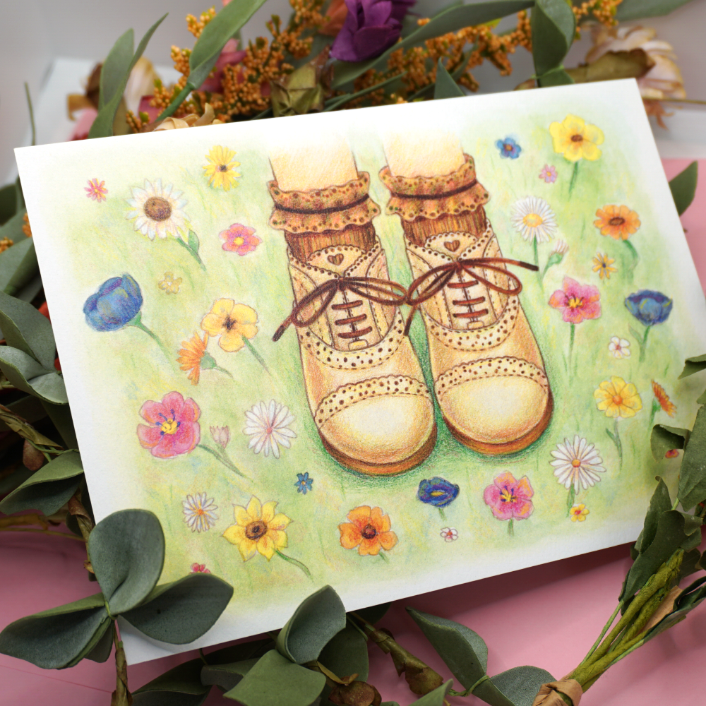 &quot;Shoes in Flowers&quot; Art Print