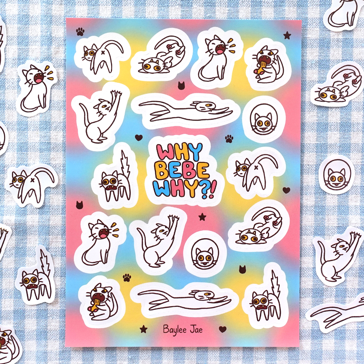 &quot;Why Bebe Why&quot; Sticker Sheet